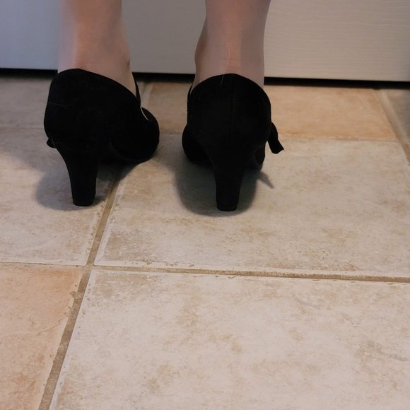 American Eagle, Black, Faux-Suede, Retro, Mary Janes - Picture 6 of 7